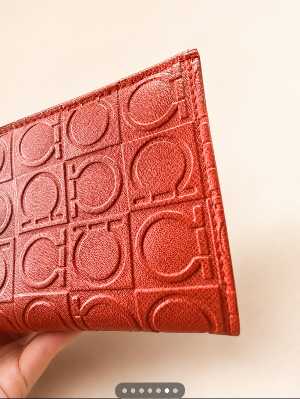 Salvatore Ferragamo COLORFUL UNIQUE GANCINI Embossed Wallet EUC - Picture 6 of 11